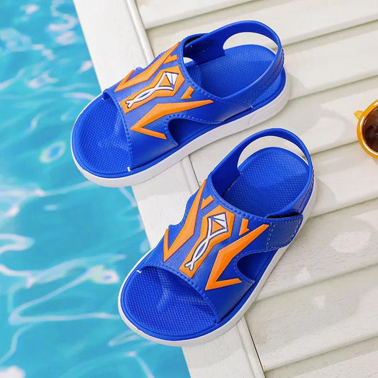 Boy's Summer Sandals Soft Sole Wear-resistant Outdoor Light Sandals Big Boys Anti-slip Flat Casual Cool Shoes