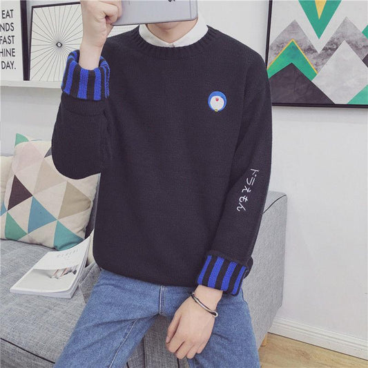 Men's Casual Sweater 2019 Autumn Winter Slim Fit Pullover Wool Cashmere Sweater Men Brand Clothes