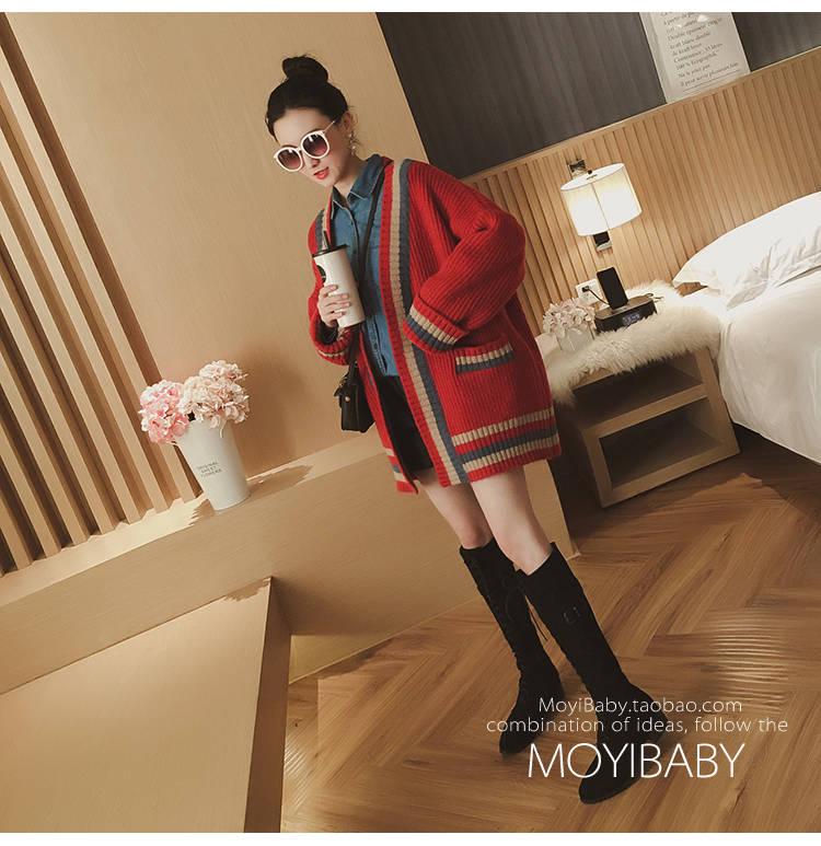 Sweater Thicken Autumn Mid-length Loose Japanese Soft Sister College Style Student Women