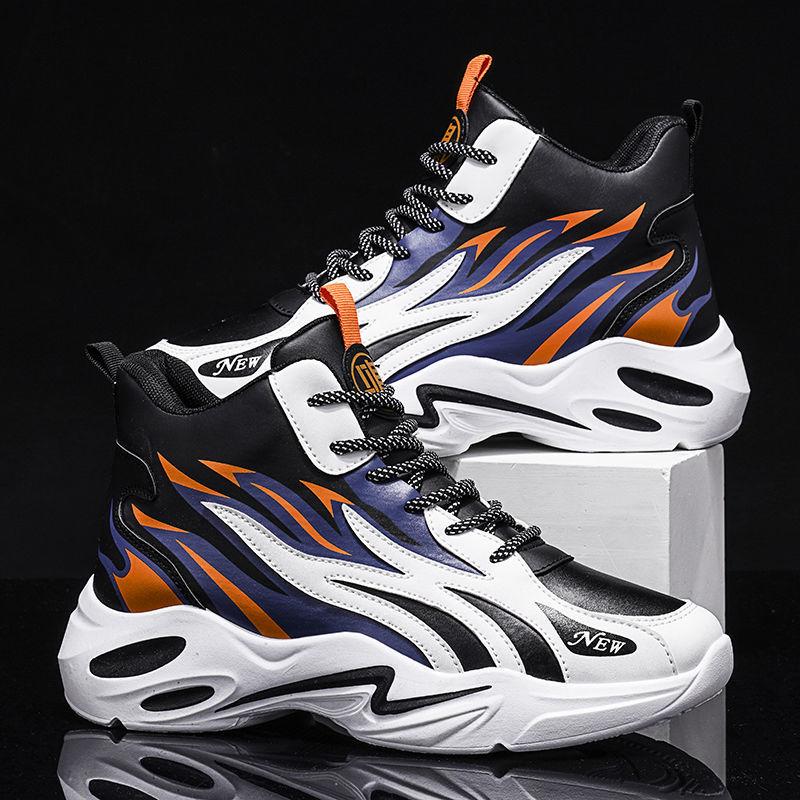 Summer Autumn Men's Sneakers Korean Trendy High-top Shoes All-match Student Men's Basketball Shoes