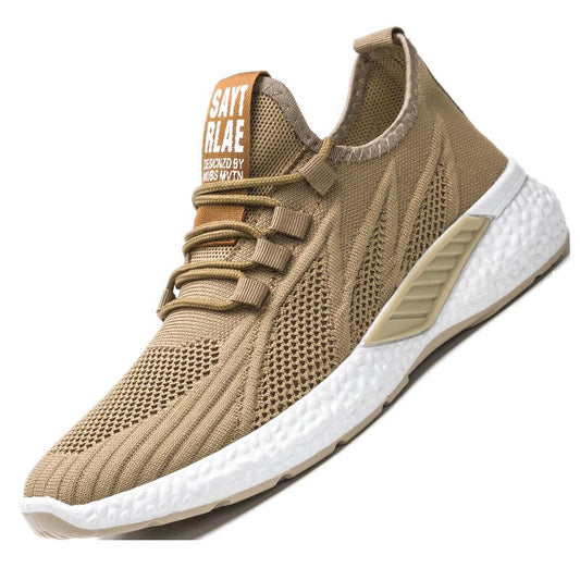 Spring and Summer Couple Shoes Korean Style Trendy Casual Sneakers Breathable Flying Woven Running Shoes