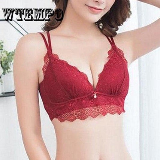 Hollow Sexy Bra Ultrathin Underwear Set Women Transparent Bra Sets Lace Embroidery Lingeri