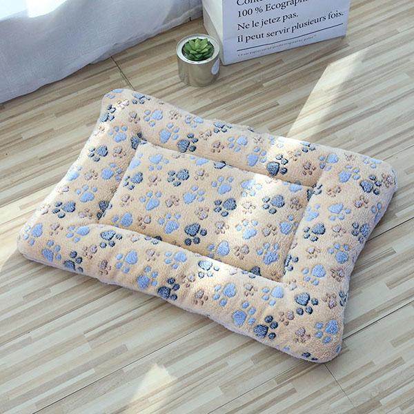 Pet Soft Blanket Winter Dog Cat Bed Mat Print Warm Sleeping Mats Small Medium Dogs Cats Fleece Mats Pet Pads