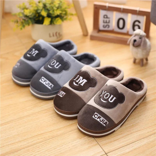 Autumn and Winter Boys Cotton Slippers Boy Slippers 10-12-16 Year Old Student Hairy Slippers