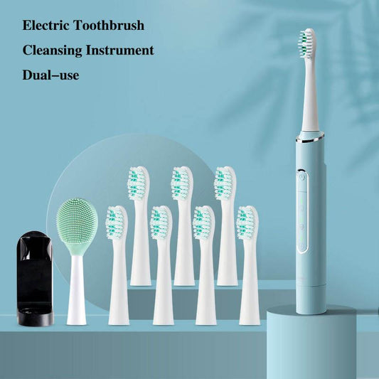 Home Oral Care Products Electric Toothbrush Facial Cleanser Dual-use Fully Automatic Rechargeable Adult Waterproof Whitening Sonic Soft Brush