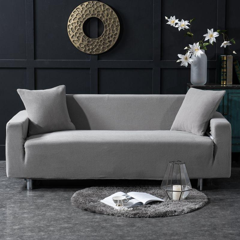 Corn velvet Sofa cover 1/2/3/4 seater elastic sofa covers Pure color all-inclusive Couch covers
