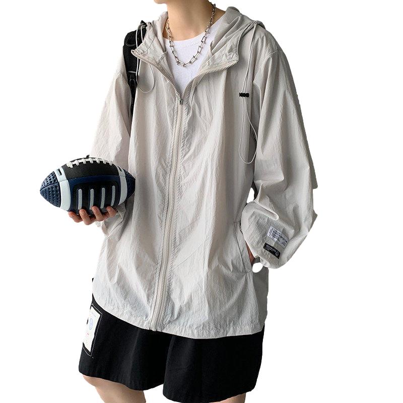 Sun Protection Clothing Men's Summer Ultra-thin Breathable Leisure Loose Trend All-match Jacket Outdoor Sports Top