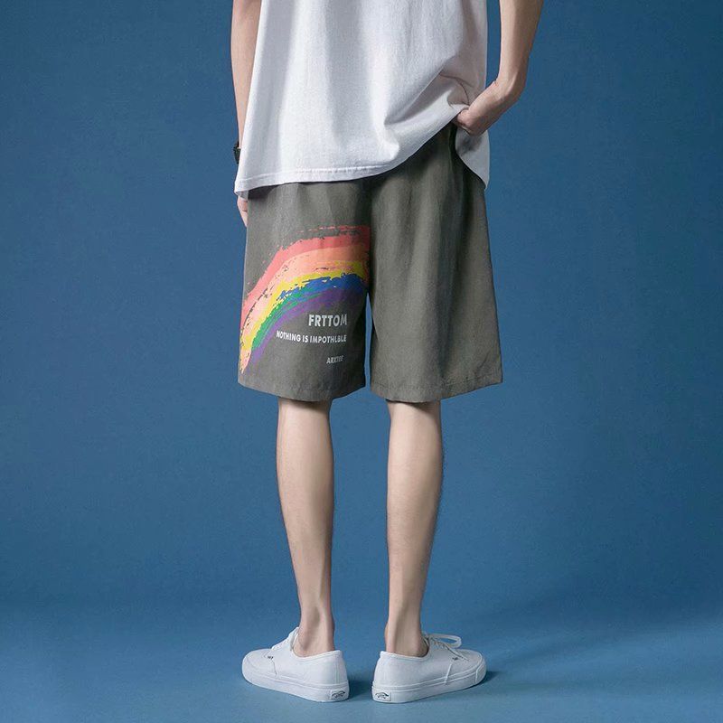 Shorts Male Loose Wild Trend Straight Sports Five-point Pants Casual Summer Beach Thin Outer Wear Pants