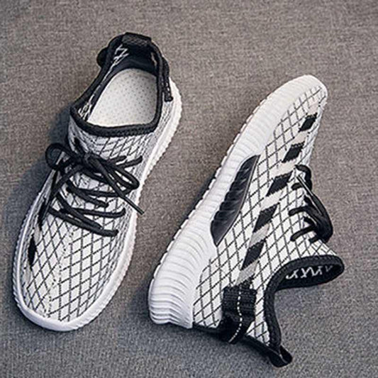 Plus Size 35-40 Summer Women Sneakers Students Knitting Breathable Running Basketball Shoes Shockproof Non-slip Pink Shoes
