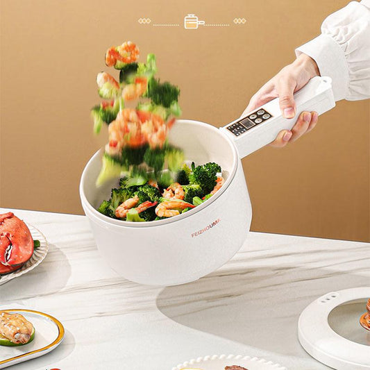 Multi-function Electric Cooking Pot Electric Pot Student Dormitory Small Electric All-in-one Cooking Pot Ceramic Glaze Non-stick Electric Frying Pan
