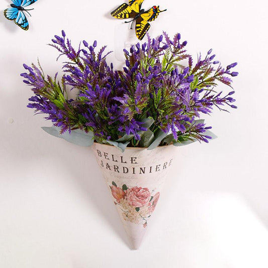 Hanging Artificial Flower Floral Decoration Rose Flower Simulation Flower Wall Hanging Wall Hanging Living Room Flower Basket Pastoral