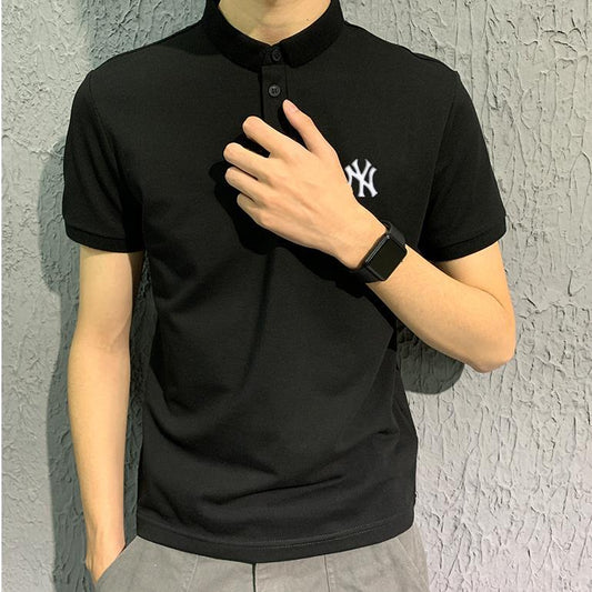 Summer Shirt Men's Short-sleeved T-shirt Men's Slim Half-sleeved Large Size T-shirt Boys Clothes Tops