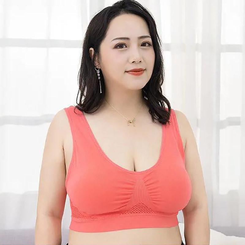 Plus Size Bra Anti-sagging Beautiful Back Underwear Women's Thin No Steel Ring Vest Sports Bra