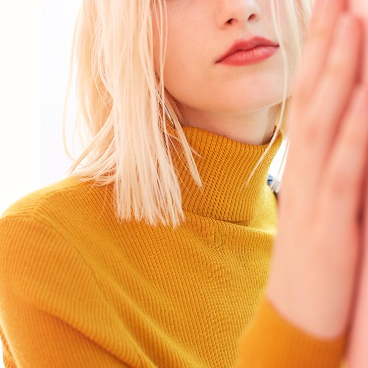 Women Slim Long Sleeve Knitwear Turtleneck Bottoming Crop Top Simple Color Pullover Sweater