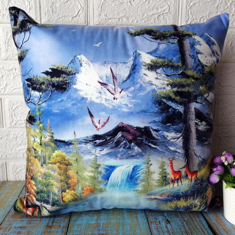 Washable Sofa Throw Pillow Cushion for Living Room Modern 3D Printing Throw Pillow Cover and Cushion Bedside Backrest Lumbar Pillow