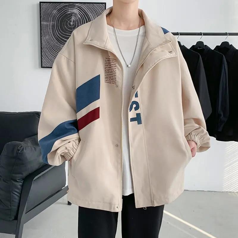 Stand-up Collar Jacket Men's Senior Fan Trend Autumn Tooling Jacket Jacket Fashion Trendy Brand Top