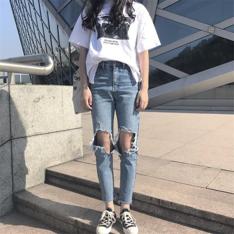 Women Jeans Pencil Denim Pants Skinny Ankle Length Female Slim Casual High Waist Pantalones