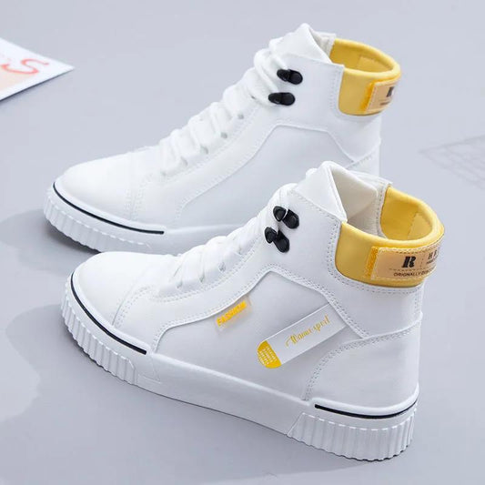 Spring and Autumn Fashion High-top Women's Shoes Korean Style All-match Sports Casual Shoes Student Tide Board Shoes