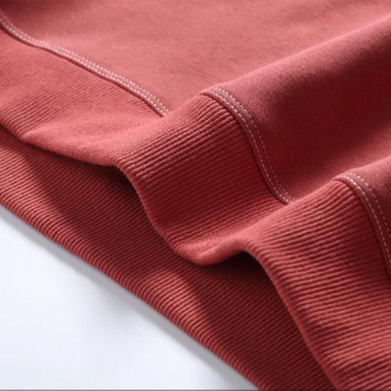 Spring and Autumn Shirt Men's Loose Round Neck Long Sleeve Jacket Casual Sports Versatile Solid Color Pullover Men