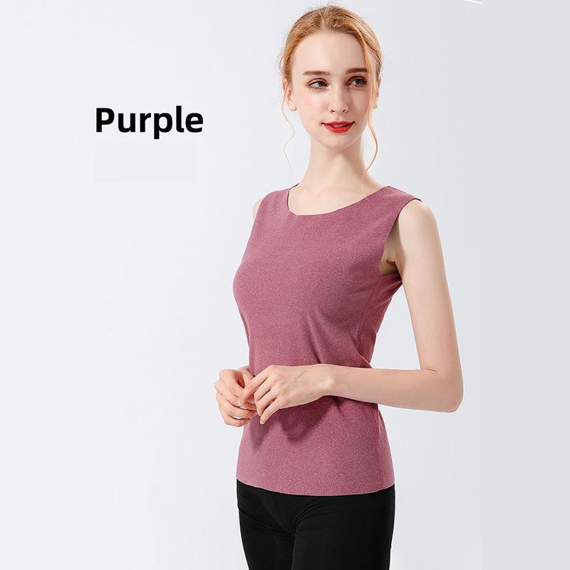 Women Sleeveless Thermal Underwear Women Winter Plus Velvet Thicken Vest Autumn Spring Windproof Soft Lining Comfortable Breathable Wearable Versatile
