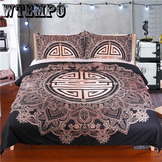 Europe and United State Silk Embroidery Quilt Pillowcase Home Textile Bedding Set