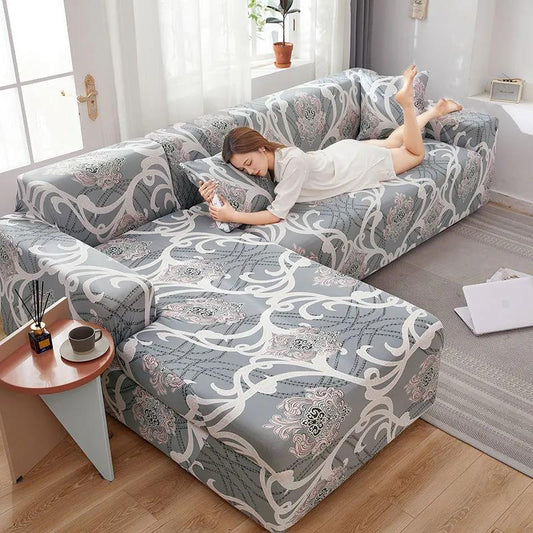 Nordic Style Fashion Printing All-inclusive Elastic Dust-proof Wear-resistant Universal Sofa Cover Full Cover Sofa Cover