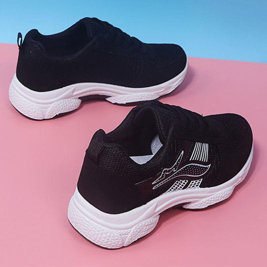 Spring and Autumn Sports Shoes Girls Running Non-slip Thick-soled Casual Shoes Students All-match