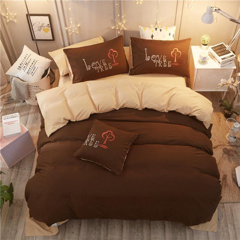 Four-piece Summer Bed Linen Bedding Girl Heart Quilt Cover Single Quilt Cover Student Dormitory Bed Set