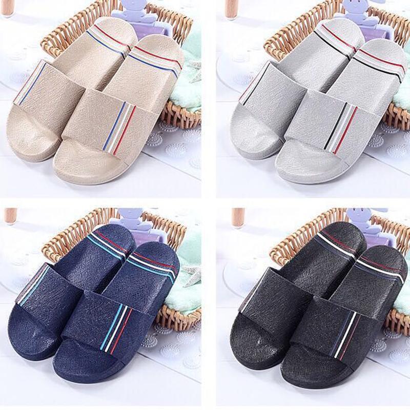Summer Korean Home Bathroom Slippers Indoor and Outdoor Couples Non-slip Soft Bottom Extra Large Size Sandals and Slippers for Men and Women
