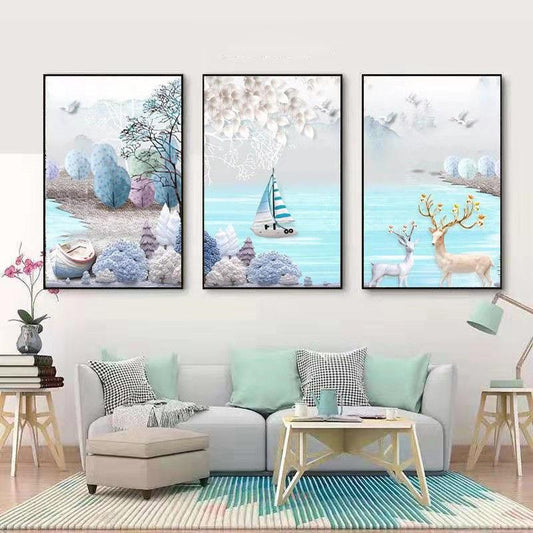 Modern Minimalist Bedroom Dining Room Painting Living Room Decoration Painting Nordic Style Sofa Background Wall Painting