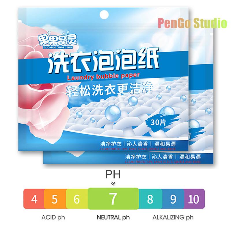 60Pcs Practical Laundry Washing Paper Eco-Friendly Wide Application Disposable Fresh Linen Liquidless