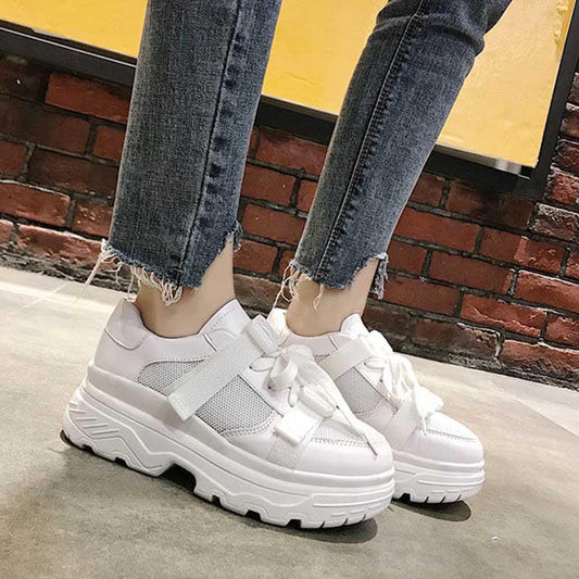 Plus Size 35-39 Summer Retro Women Mesh Sneakers Girls Breathable Running Basketball Shoeses Shockproof Non-slip Shoes