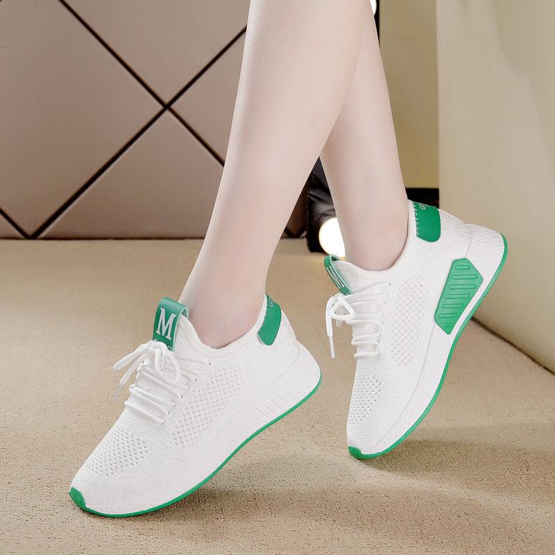 Sports Shoes Women Spring and Summer Flying Woven Women's Shoes Mesh Breathable Running Casual Korean Version of All-match