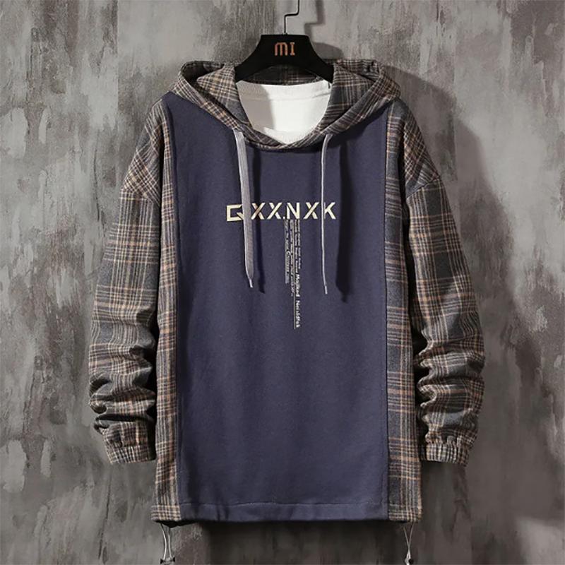 Loose Trendy Sweater Jacket Men's Autumn All-match Handsome Warm Knitted Hooded Sweatshirts Men