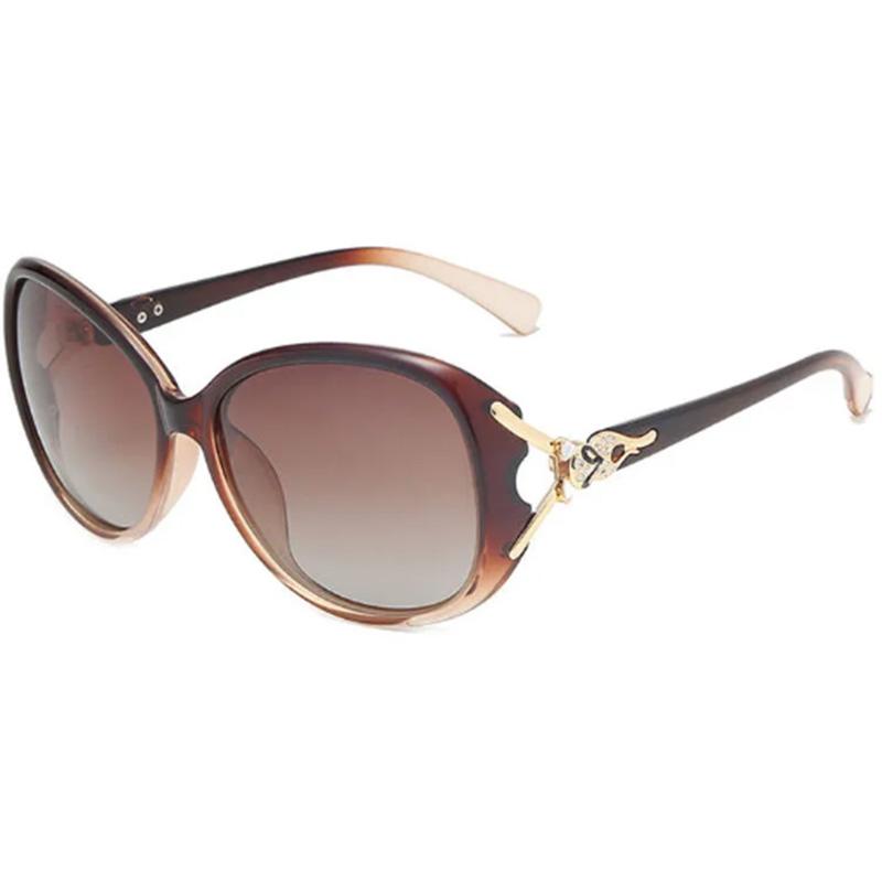 Polarized Ladies Sunglasses Round Face Sunglasses Anti-UV Fashion Trend Sunscreen Summer Big Face Driving Glasses