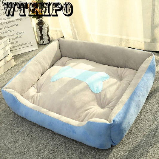 Fashion Printing Dog Bed For Small Medium Dog Warm Non-Slip Pet Blanket Indoor Pet Bed