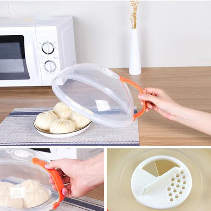 Microwave Splash Guard Professional Microwave Food Anti-Spray Cover, Heat Resistant Lid With Handle