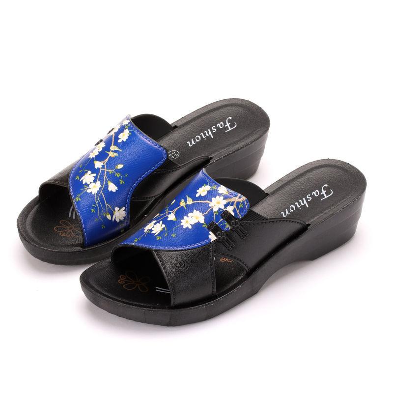 Women's Slippers Summer Leather Retro Woman Flip Flops Shoes Casual Platform Women's Outdoor Slippers