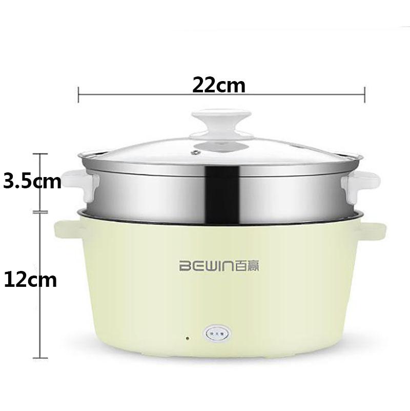 800W Mini Electric Cookware Wok Heat Pot Set Electric Steamer Non-stick Pot Kitchen Supplies for Family