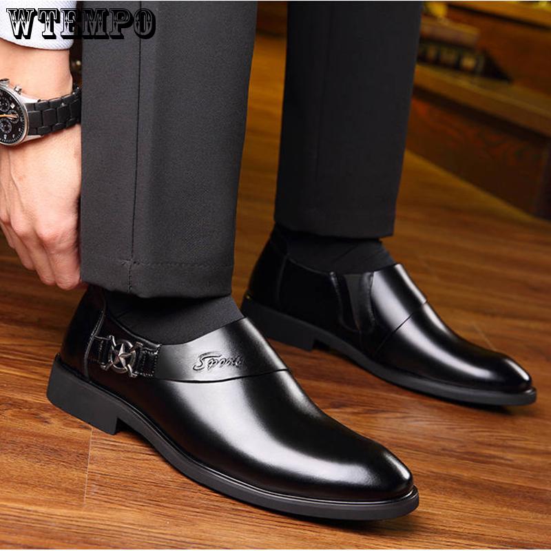 Leather Shoes Men's Business Dress Casual Men's Leather Shoes England Set Foot Driving Shoes