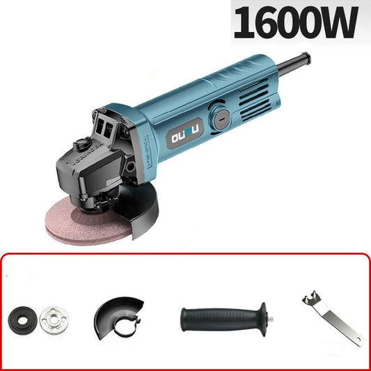 1600W Wired Angle Grinder Handheld Cutting Machine Multifunctional Electric Grinder 16500RPM Polisher