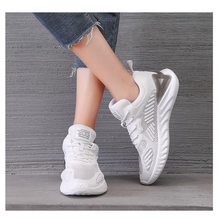 Women's Cushion Running Shoes Breathable Sneakers Textile Sport Shoes White Casual Shoes for Women