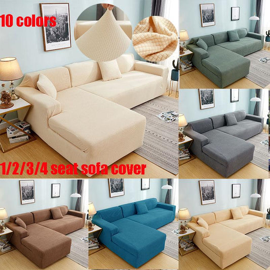 Elastic Stretch Sofa Cover for Living Room Sof Slipcover Couch Covers for Universal Sofas Sectional L Shaped Slipcover 1/2/3/4 Seat