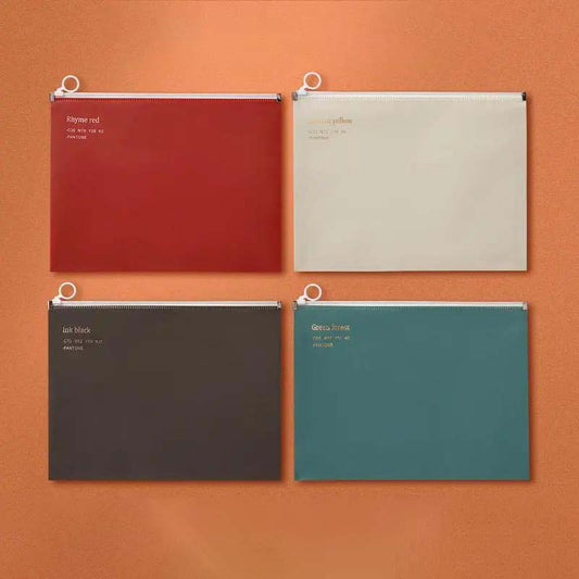 Four-color Mixed A4 Pull-side Document Bag Student Test Paper Stationery Bag