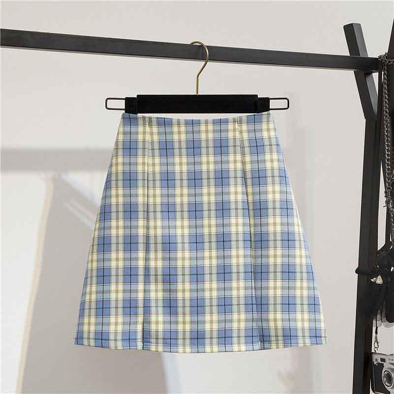 S-XL Summer Women O-neck Thin Cute and Sweet T-shirt+A-word Bag Hip Plaid Shorts 2pcs Office Lady Slim T-shirt Shorts Suits