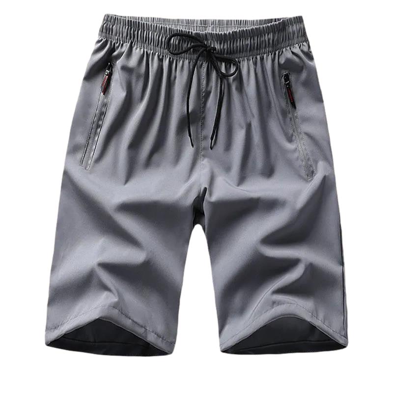 Summer Ice Silk Shorts Men's Thin Sports Leisure Quick-drying Five-point Pants Loose Large Size Beach Pants Men's Big Pants