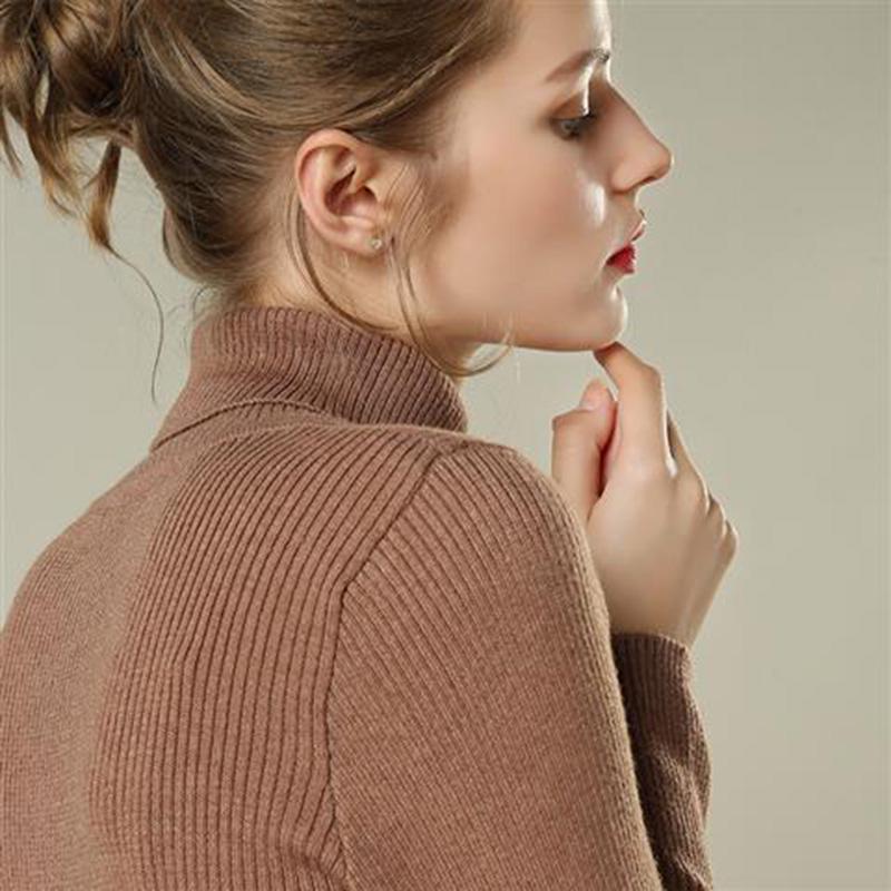 Long-sleeved Warm Sweater High Collar Thick Sweater Female Autumn and Winter Sweater