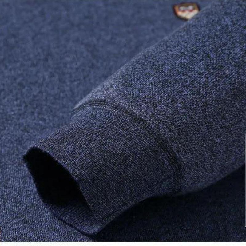 Autumn and Winter Sweater Men's Round Neck Long-sleeved Sweater Full Body Plus Velvet Thick Plus Size Sweater