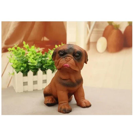 2 Pieces Little Wolf Dog Toy Pug Simulation Toy Sound Bite-resistant Dog Toy Puppies Molar Teeth Cleaning Toys Pet Dog Cats Grind Teeth Play Fun Toy