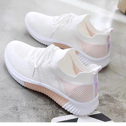 Spring White Shoes Women's Shoes Breathable Sports Mesh Wild Summer Thin Hollow Blank Shoes